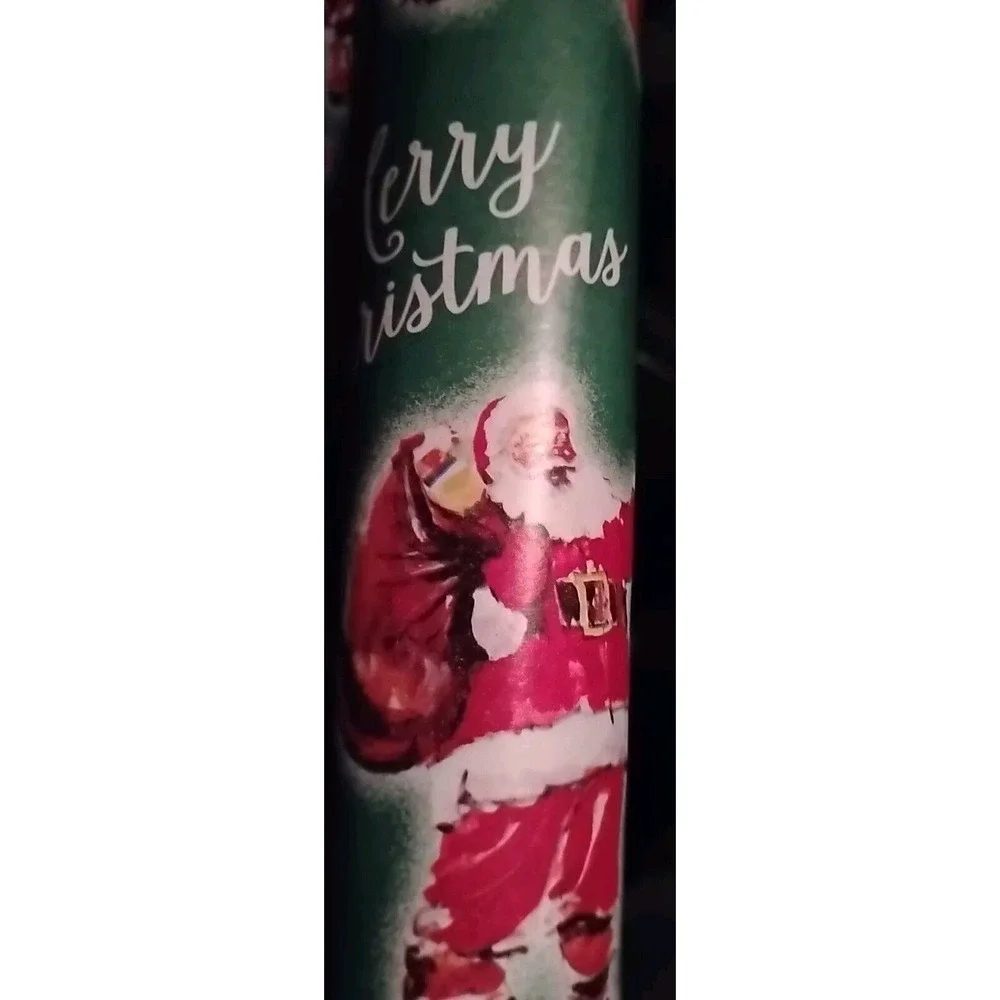 Vtg‎ Christmas Santa Wrapping paper roll Giftwrap Merry Christmas Jolly St. Nick